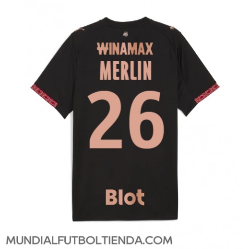 Camiseta Stade Rennais Quentin Merlin #26 Tercera Equipación Replica 2025-26 mangas cortas Camiseta Stade Rennais Quentin Merlin #26 Tercera Equipación Replica 2025-26 mangas cortas